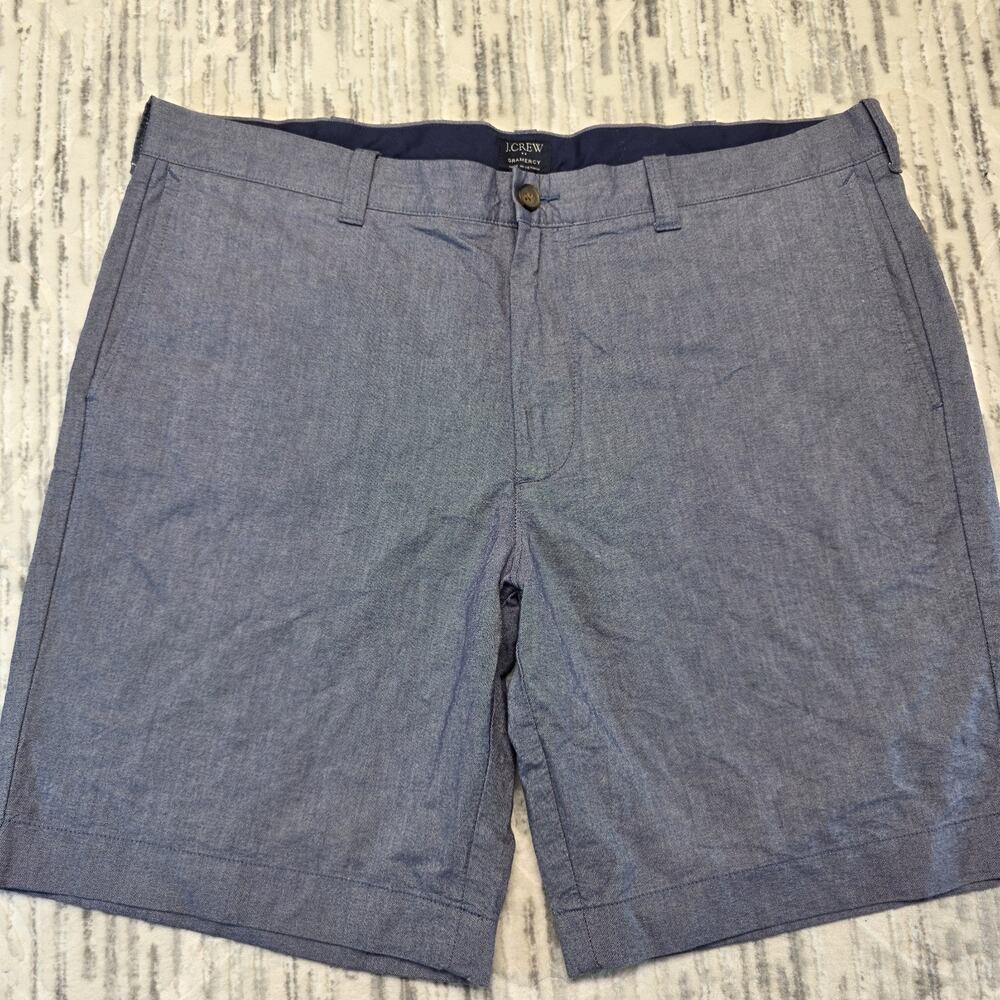 J. Crew Sunwashed Oxford Cotton Shorts L Blue Size 38W Men's